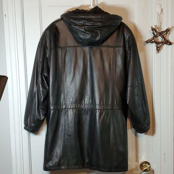 WILSON’S LEATHER Buttery Soft Leather Thinsulate Car‎ Coat Jacket Black Medium - Picture 2 of 15